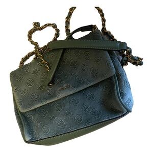 Guess Embossed Crossbody Bag in Olive